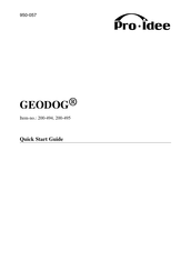 Pro-Idee GEODOG 200-494 Quick Start Manual