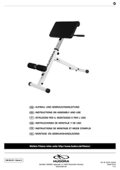 Hudora Back Trainer 65218 Instructions On Assembly And Use