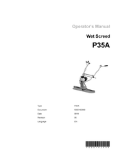 Wacker Neuson P 35A Operator's Manual