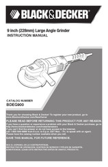Black & Decker BDEG900 Instruction Manual