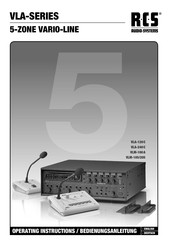 RCS AUDIO-SYSTEMS VLM-205 Operating Instructions Manual