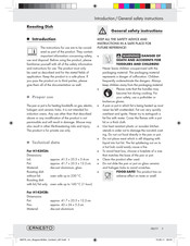 Ernesto H14342A Introduction / General Safety Instructions