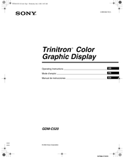 Sony Trinitron GDM-C520 Operating Instructions Manual