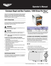 Vollrath JT2000 Operator's Manual