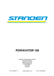 Standen POWAVATOR 150 Manual