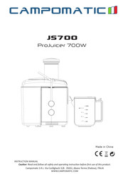 Campomatic ProJuicer JS700 Instruction Manual