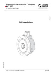 Lenord+Bauer GEL 293 Operating Instructions Manual