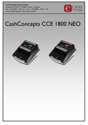 CashConcepts CCE 1800 NEO Manual