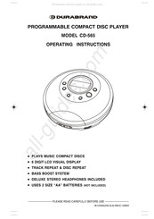 Lenoxx Durabrand CD-565 Operating Instructions Manual