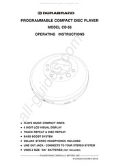 Lenoxx Durabrand CD-56 Operating Instructions Manual
