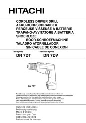 Hitachi DN 7DV Handling Instructions Manual