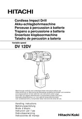 Hitachi DV 12DV Handling Instructions Manual