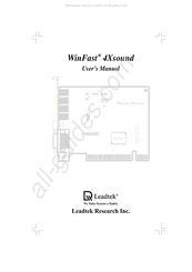 Leadtek WinFast 4Xsound User Manual