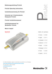 Weidmuller Printjet Operating Instructions Manual