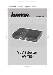 Hama AV-760 Operating	 Instruction
