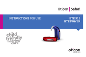 oticon BTE 312 Instructions For Use Manual