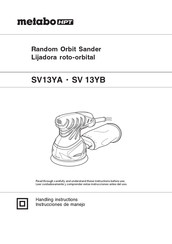 Metabo HPT SV13YB Handling Instructions Manual