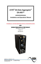edi iCITE DA-400 Installation And Operation Manual