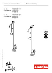 Franke 2030019221 Installation And Operating Instructions Manual