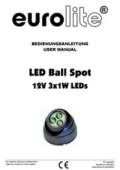 EuroLite LED Ball Spot User Manual