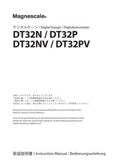 Magnescale DT32P Instruction Manual