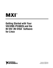 National Instruments MXI VXI-PCI8026 Getting Started