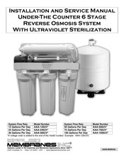 Applied Membranes AAA-366UVE Installation And Service Manual