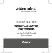 Widex m4-19 User Instructions