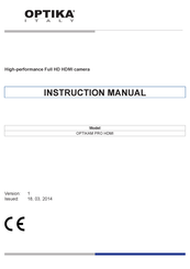 Optika OPTIKAM PRO HDMI Instruction Manual