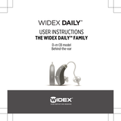 Widex Daily D-m CB Manual