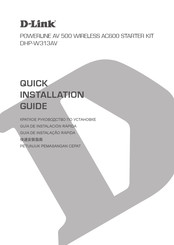 D-Link POWERLINE DHP-W313AV Quick Installation Manual