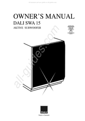 Dali SWA 15 Owner's Manual
