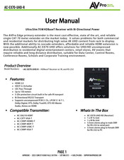 AVProEdge AC-EX70-UHD-R User Manual