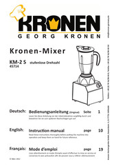 Kronen Kronen-Mixer KM-4 PE Instruction Manual