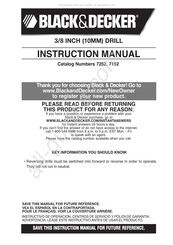 Black & Decker 7152 Instruction Manual