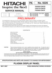 Hitachi P50X901/DW3D Service Manual