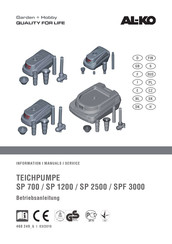 AL-KO SP 2500 Operating Instructions Manual