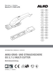 AL-KO GS 3,7 Li Multi Cutter Instructions For Use Manual