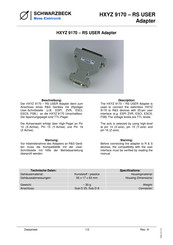 Schwarzbeck HXYZ 9170 Quick Start Manual