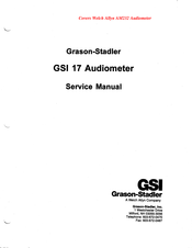 Welch Allyn Grason-Stadler GSI 17 Series Service Manual