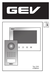 GEV CVS 88344 Manual
