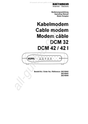 Kathrein DCM 42 I Operating Manual