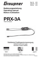 GRAUPNER PRX-3A Operating Manual
