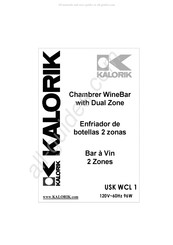 Kalorik Chambrer WineBar with Dual Zone Operating Instructions Manual