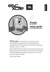 JBL escXcite Simple Setup Manual
