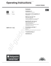 Hotpoint Ariston NMTM 1911 V HA Operating Instructions Manual