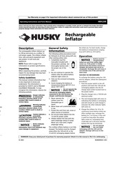 Husky HDC230 Operating Instructions And Parts Manual