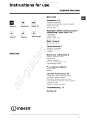 Indesit IWD 5105 Instructions For Use Manual