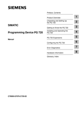 Siemens SIMATIC PG 720 Manual