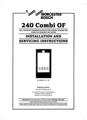Bosch Worcester 240 Combi OF Installation And Servicing Instructions